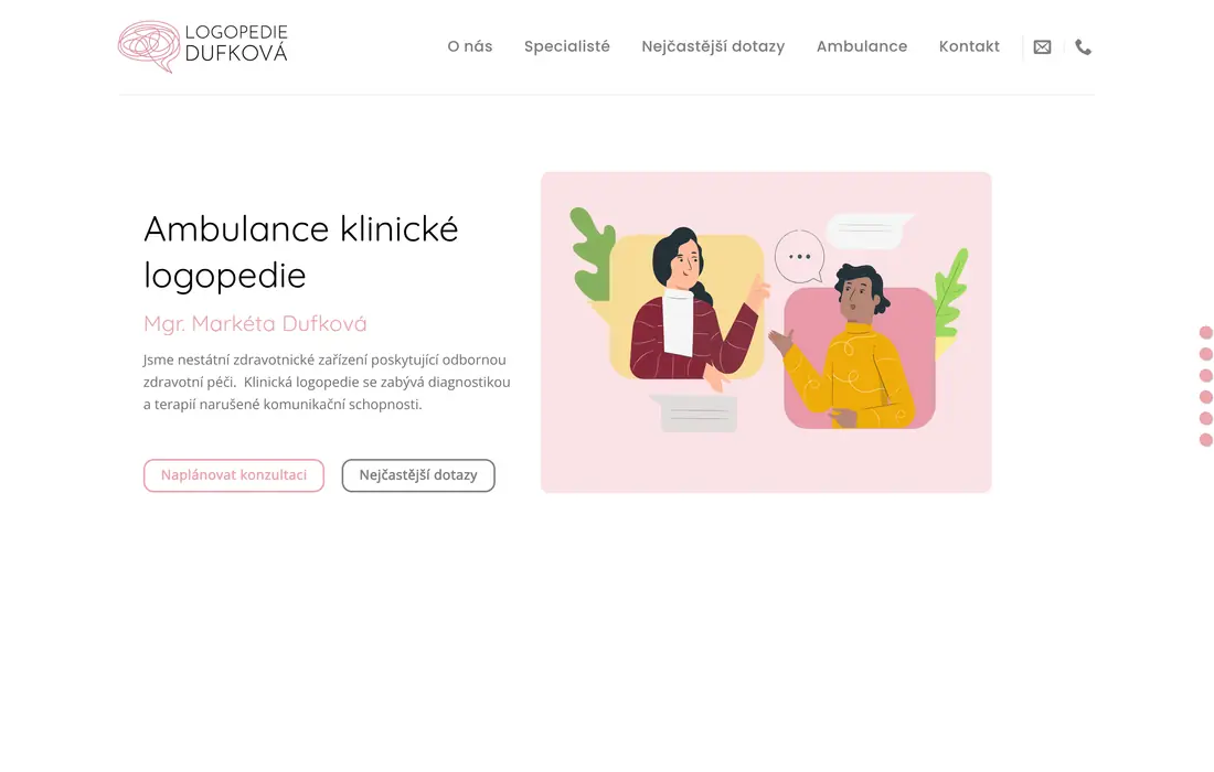 Starý web: desktop, celá stránka